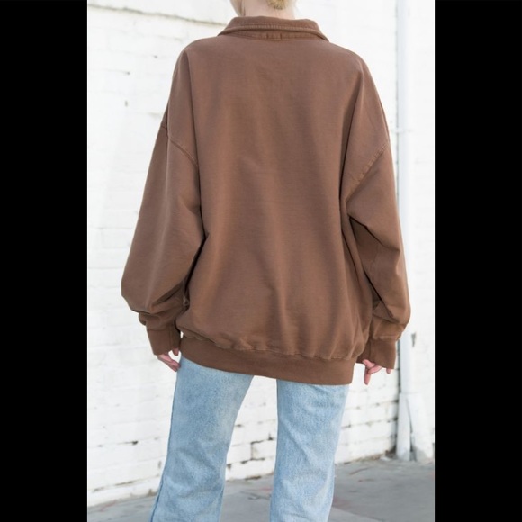 Brandy Melville Tops Brandy Melville Brown Archer Sweatshirt Poshmark